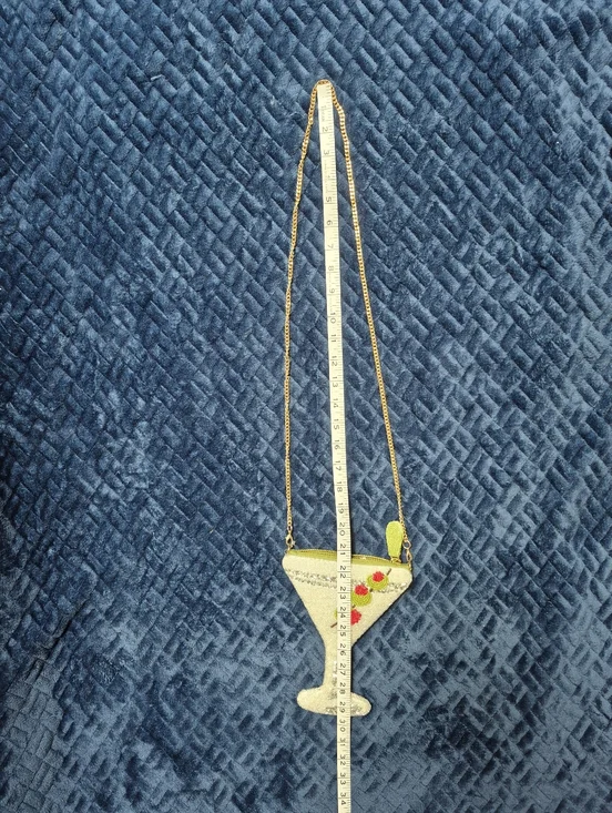 Anthropologie Martini Glass Beaded Icon Crossbody Bag, New With Tags - Picture 13 of 17